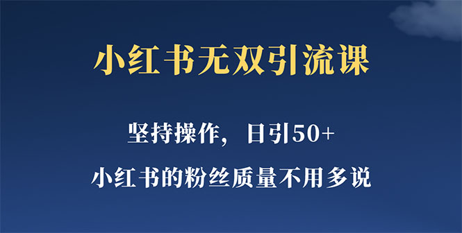 小红书无双课一天引50+女粉，不用做视频发视频，小白也很容易上手拿到结果 -有术宝库