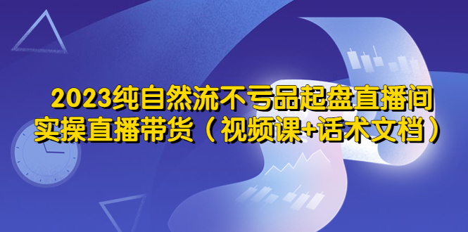 2023纯自然流不亏品起盘直播间，实操直播带货（视频课+话术文档）-有术宝库